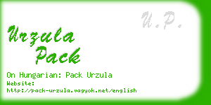 urzula pack business card